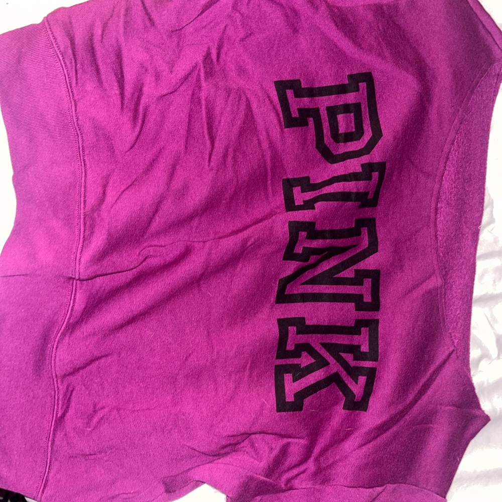 PINK Victoria's Secret Purple Off-the-Shoulder Sweater